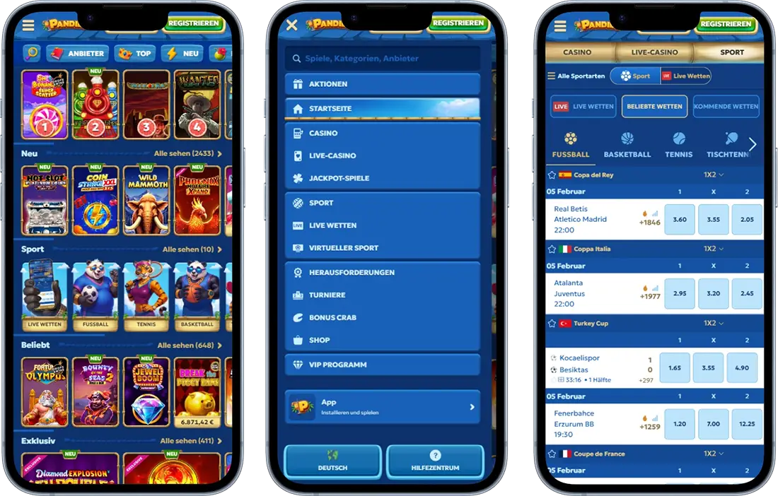 Pandido Casino Mobile Version