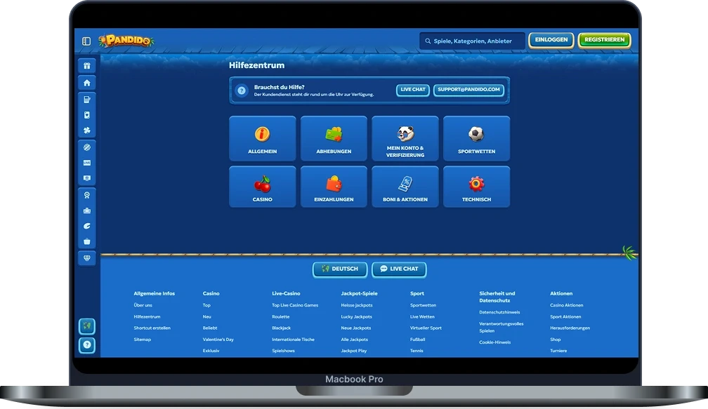 Pandido Casino Kundensupport